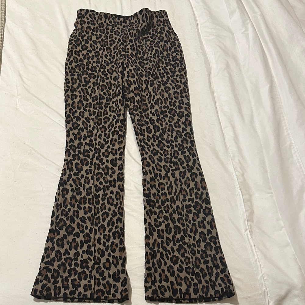 SPANX Leopard Print Ponte Pants – High Waist Shaping – Size M